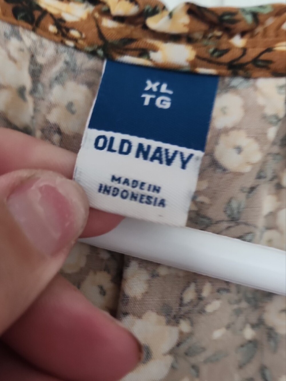 Old Navy Brown and Cream Floral Mini Dress - Picture 3 of 4